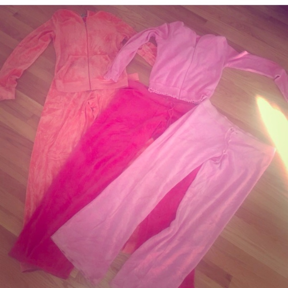 Pink juicy couture velour pants